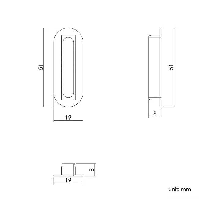 Brushed Brass Oval Basin Overflow Ring