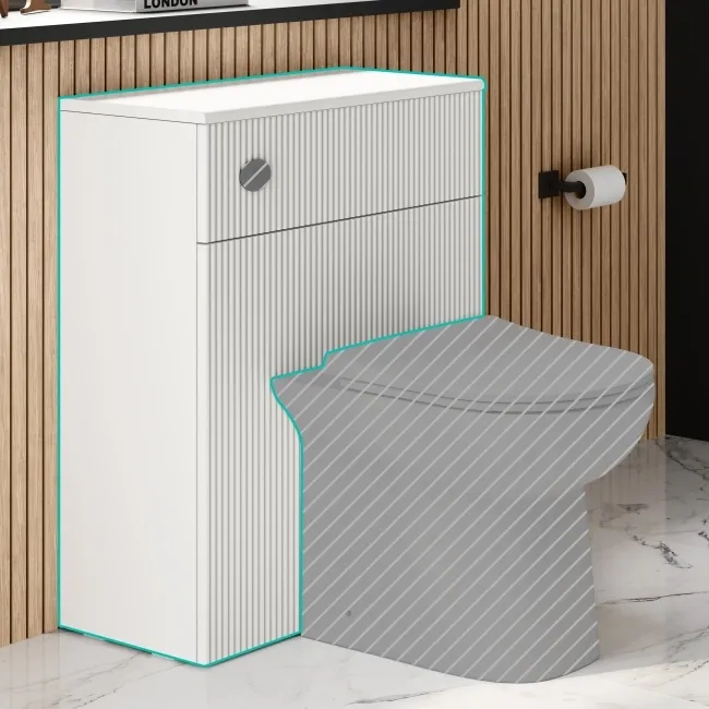 Sicily Fluted Coastal White 600 Toilet Unit