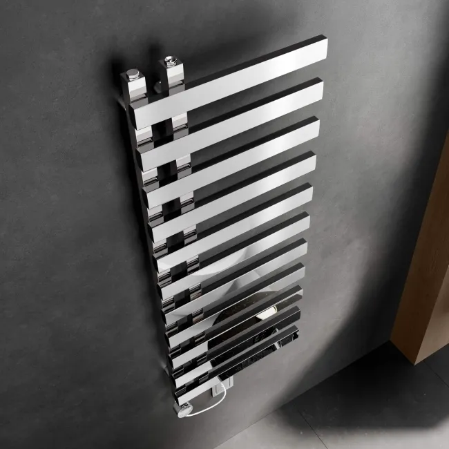 Palermo Electric Chrome Designer Heated Towel Rail 1200x450mm