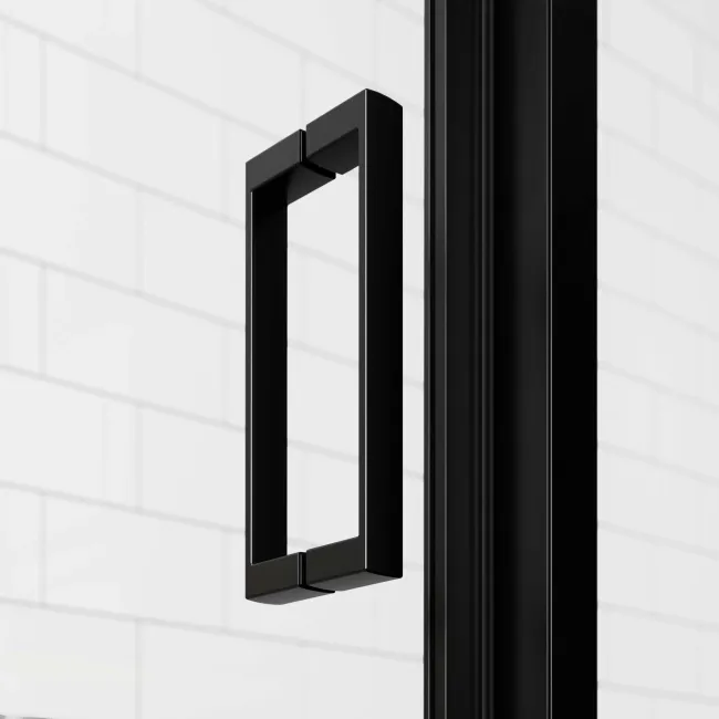 London Matt Black 6mm Bifold Shower Enclosure 900x700mm