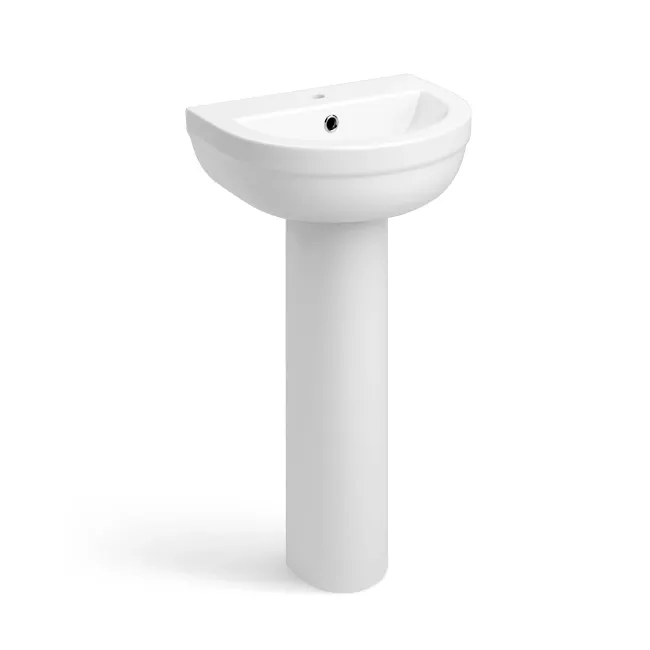 Denver Rimless Comfort Height Close Coupled Toilet & Pedestal Basin Set