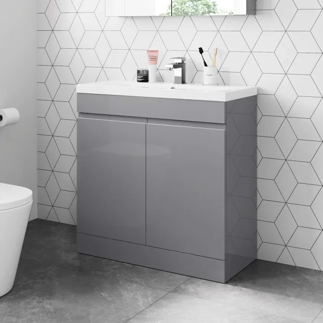 Trent Stone Grey Basin Vanity 800mm