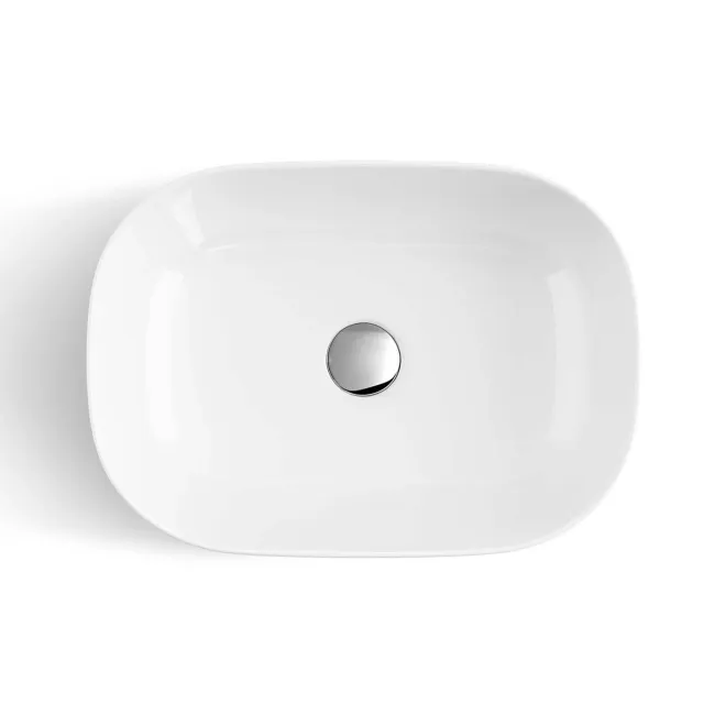 Avon Gloss White Vanity with Marble Top & Curved Counter Top Basin 600mm