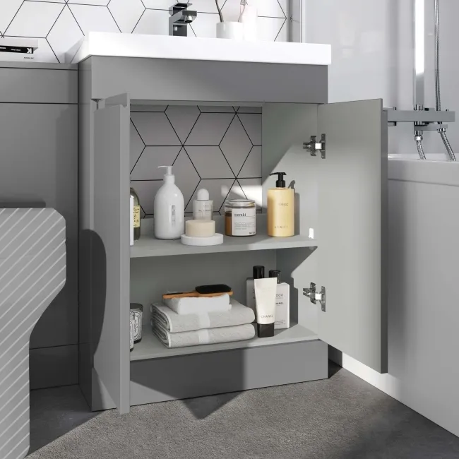 Trent Stone Grey Basin Vanity and Back To Wall Unit 1100mm