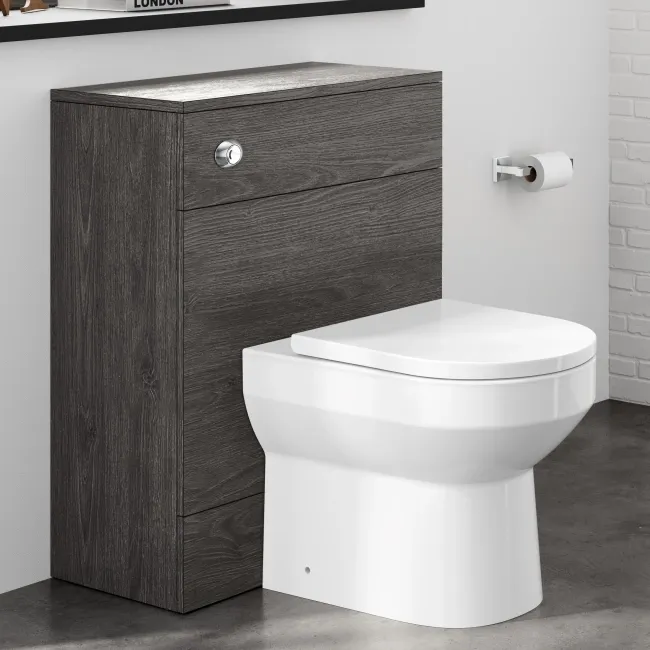 Charcoal Elm Back To Wall Unit and Miami Toilet