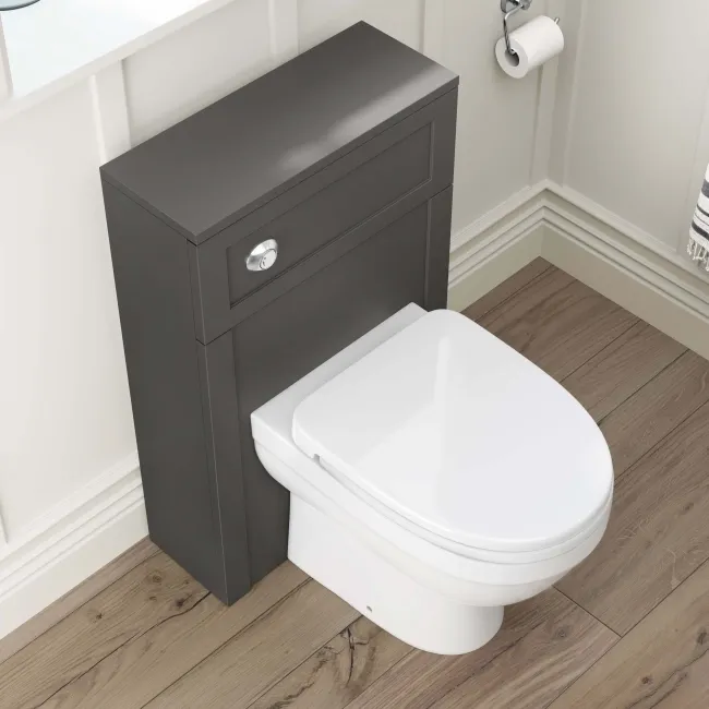 Bermuda Graphite Grey Combination Vanity Basin and Seattle Toilet 1100mm