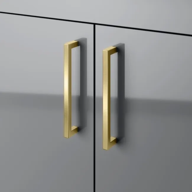 Harper Stone Grey Basin Vanity with Marble Top & Back To Wall Unit 1200mm (Excludes Toilet) - Brushed Brass Accents