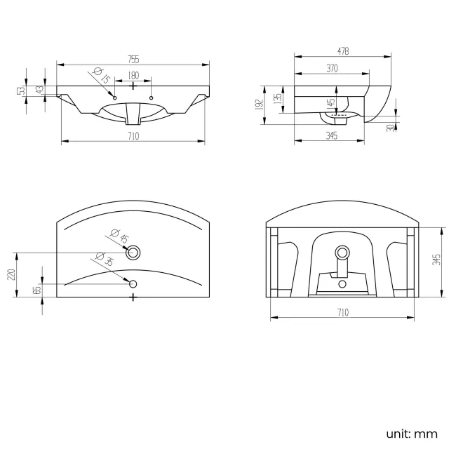 Capri Fog Grey Basin Vanity and Back To Wall Unit 1350mm (Excludes Toilet) - Chrome Handles