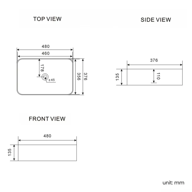 Mersey Gloss White Vanity with Troy Basin 800mm