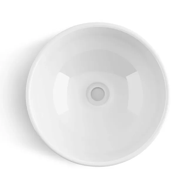 Lucia Chalk White Vanity with Marble Top & Round Counter Top Basin 1030mm - Brushed Brass Accents