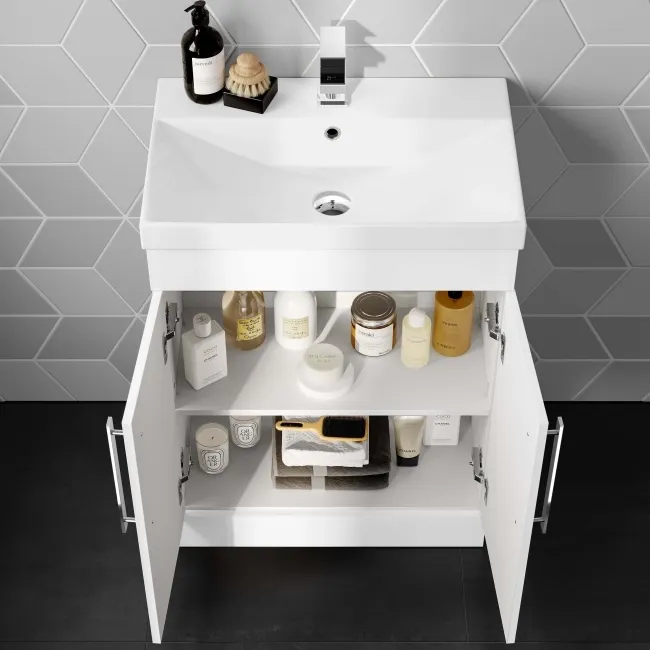 Avon Gloss White Basin Vanity 600mm