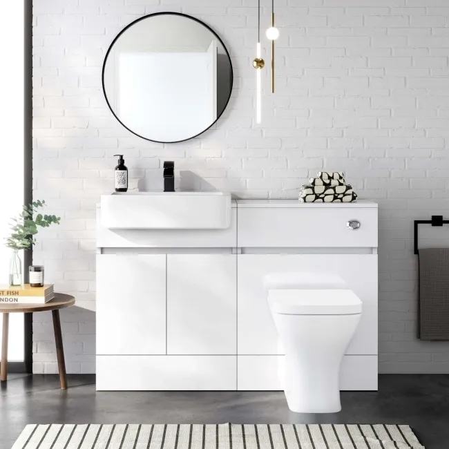 Foster Gloss White Back To Wall Unit and Atlanta Toilet