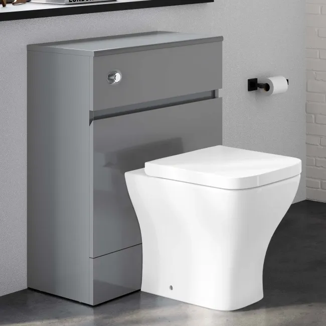 Foster Stone Grey Back To Wall Unit and Atlanta Toilet