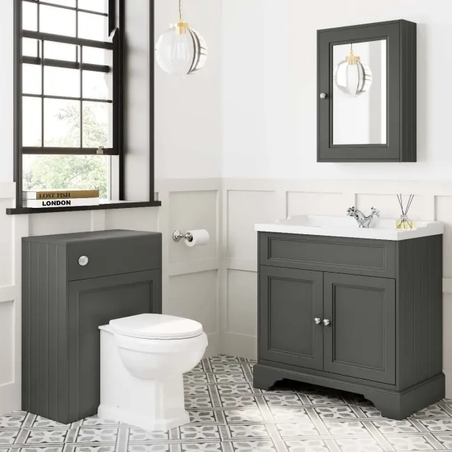 Lucia Graphite Grey Basin Vanity 830mm