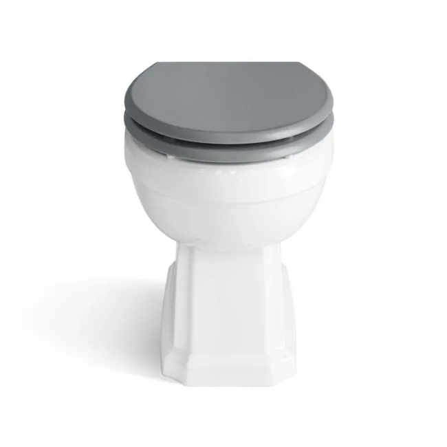 Monaco Dove Grey Combination Vanity Traditional Basin with Marble Top & Hudson Toilet with Wooden Seat 1500mm - Brushed Brass Accents