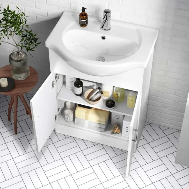 Quartz Gloss White Combination Vanity Basin and Houston Toilet 1150mm