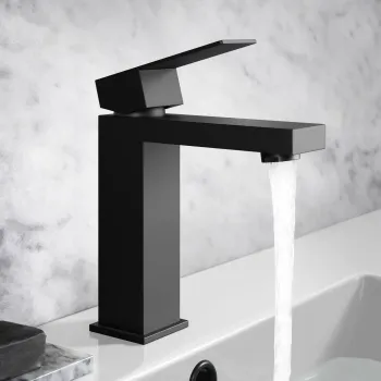 Dart Matt Black Basin Mixer Tap