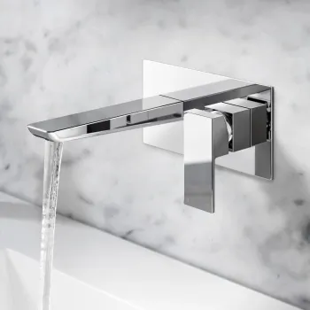 Ribble Chrome Wall Mounted Basin Mixer Tap