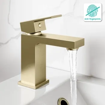 Tamar Brushed Brass Cloakroom Basin Mixer Tap