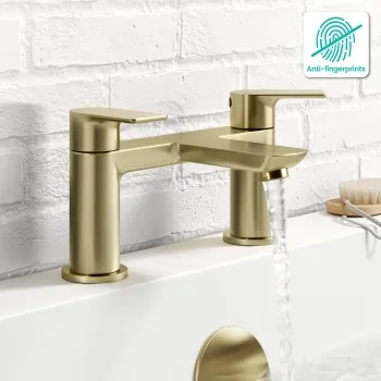 Lusk Brushed Brass Bath Filler