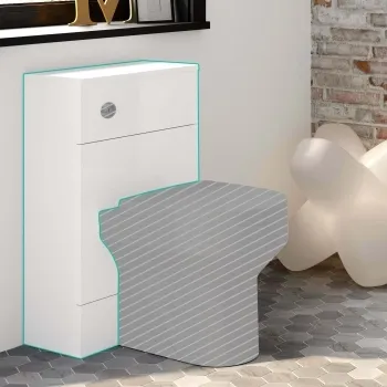 Harper Gloss White Back To Wall Toilet Unit 500mm