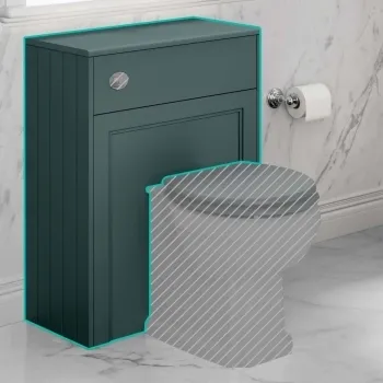 Monaco Midnight Green Back To Wall Toilet Unit 600mm