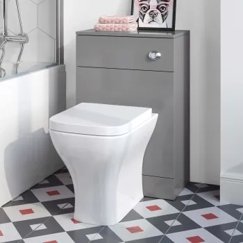 Quartz Stone Grey Back To Wall Unit and Atlanta Toilet