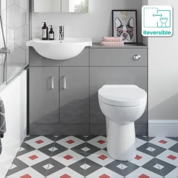 Quartz Stone Grey Combination Vanity Basin and Austin Toilet 1050mm