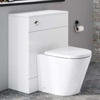 Harper Gloss White Back To Wall Unit and Boston Toilet