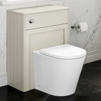 Traditional Chalk White Back To Wall Unit and Boston Toilet