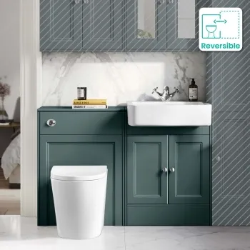 Monaco Midnight Green Combination Vanity Basin and Boston Toilet 1200mm