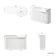 Sicily Fluted Coastal White Basin Vanity and Back To Wall Toilet Unit 1200mm (Excludes Toilet) - Chrome Handles- Right Handed