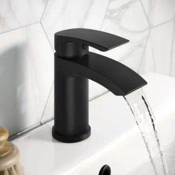 Severn Matt Black Basin Mixer Tap