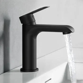Tay Matt Black Basin Mixer Tap