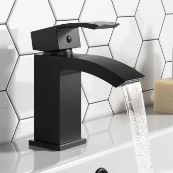Brora Matt Black Basin Mixer Tap