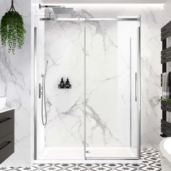 Stockholm Easy Clean 8mm Frameless Sliding Shower Enclosure 1400x800mm
