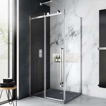 Oslo Premium Easy Clean 8mm Sliding Shower Enclosure 1100x900mm