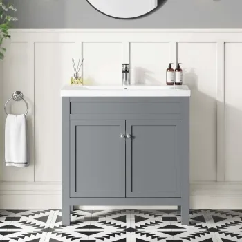 Bermuda Dove Grey Basin Vanity 800mm