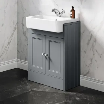 Monaco Dove Grey Basin Vanity 600mm