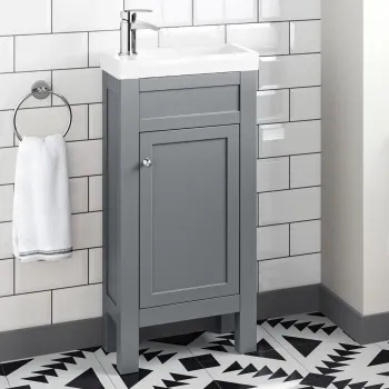 Bermuda Dove Grey Cloakroom Basin Vanity 400mm