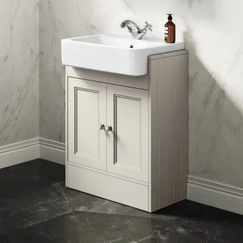 Monaco Chalk White Basin Vanity 600mm