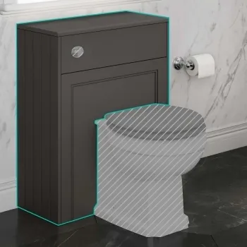 Monaco Graphite Grey Back To Wall Toilet Unit 600mm