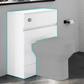 Foster Gloss White Back To Wall Toilet Unit 600mm