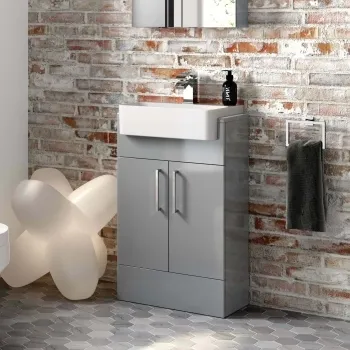 Harper Stone Grey Vanity with Semi Recessed Basin 500mm