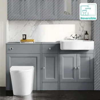 Monaco Dove Grey Combination Vanity Basin and Boston Toilet 1500mm