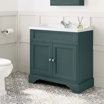 Lucia Midnight Green Basin Vanity 830mm