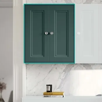Midnight Green Wall Hung Cabinet 700x600mm