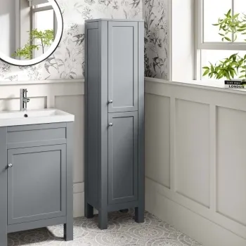 Bermuda Dove Grey Floor Standing Tall Cabinet 1500x350mm