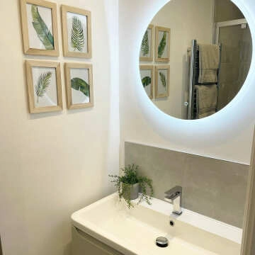 Aria Round Illuminated LED Mirror 800mm
