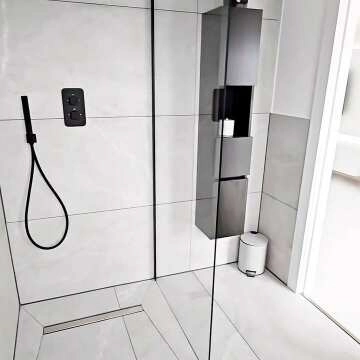 Galway Premium Matt Black Square Thermostatic Shower Set - 300mm Head & Hand Shower